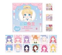 JINGAN Pegatinas | Palos Princesa Muñeca,Habilidad motora fina Forma Color Reconocer Juguetes las Niñas para pintar Picnic School Camping
