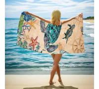 JINGTOPS Toalla Microfibra Grande Tortuga 200X100cm Toalla de Baño XXL Toalla de Playa de Microfibra Rápido Absorbente Toalla Playa Impermeable Toalla Piscina para Piscina, Camping, Viaje, Picnic