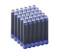 Jinhao - Juego de 30 cartuchos de tinta azul para pluma estilográfica de 2,6 mm de diámetro estándar