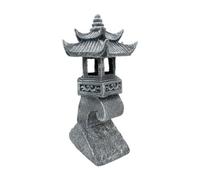 Jinhxofs Estatua Decorativa Solar para Jardín, Escultura de Resina, Farola China, para Patios Y Jardines Exteriores, 15cm X 10cm X 32.5cm