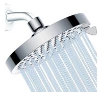 JINYOMFLY Alcachofa de Ducha 15cm, 7 Modos Cabezal de Ducha Lluvia, Redondo Cabezal de Ducha Fijo, Anticalcárea Rociador para Ducha