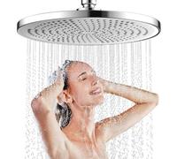 JINYOMFLY Alcachofa de Ducha Grande 25 CM, Cabezal Anticalcárea, Cabezal Lluvia Fijo de Alta Presión
