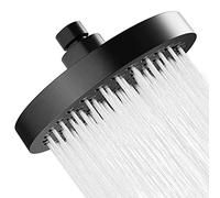 JINYOMFLY Cabezal de Ducha de Alta Presion, Alcachofa de Ducha Redondo, Rociador para Ducha, Alcachofa Ducha Ahorro de Agua, Negro