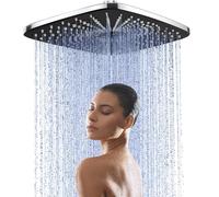 JINYOMFLY Cabezal de Ducha Lluvia Grande, 30cm Alcachofa Ducha Grande Cuadrado, Rociador Ducha Efecto Lluvia, Alcachofas Fijas para Ducha de Alta Presión