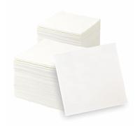 JINYUDOME Servilletas de cóctel pequeñas de color blanco, servilletas de cóctel de lujo de 25 x 25 cm para bodas, fiestas, cenas, Navidad. (100)
