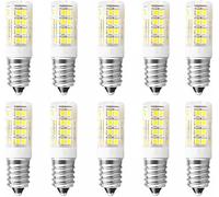 Jiotouhu Bombilla LED E14 5W, Blanco frío 6000K, 500LM, 220V, No regulable, Maíz LED tornillo pequeño, Bombillas halógenas equivalentes de 50W, E14 base estándar, 10 piezas