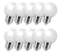 Jiotouhu Pack de 10 bombillas LED E27 G45, blanco frío 6000 K, 2W G45, 200 lm, cubierta mate de policarbonato, no regulable