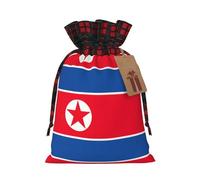JIPOFD Bolsa de cordón de Navidad con bandera coreana robusta de 4.7 x 6.9 pulgadas, adecuada para regalos de fiesta y embalaje de regalo, 1 unidad