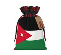JIPOFD Bolsa de cordón de Navidad con bandera de Jordania, resistente, 4.7 x 6.9 pulgadas, adecuada para regalos de fiesta y embalaje de regalo, 1 unidad