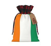 JIPOFD Bolsa de cordón de Navidad con diseño de bandera de Costa de Marfil robusta de 8.3 x 11.8 pulgadas, adecuada para regalos de fiesta y embalaje de regalo, 1 unidad
