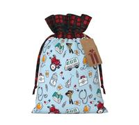 JIPOFD Bolsa de cordón de Navidad de 21 x 30 cm, adecuada para regalos de fiesta y embalaje de regalo, 1 unidad