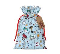 JIPOFD Bolsa de cordón de Navidad de 4.7 x 6.9 pulgadas, adecuada para regalos de fiesta y embalaje de regalo, 1 unidad