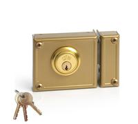 Jis Cerradura de sobreponer modelo 11-10d mano derecha dorado