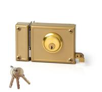 Jis Cerradura de sobreponer modelo 12-10i, mano izquierda, dorado