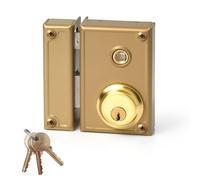 Jis Cerradura de sobreponer modelo 35-7i, mano izquierda, color dorado