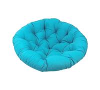 JISADER 60 cm Silla de Hamaca con Cojín, Redondo Cojín de Cesta Colgante, Reemplazo de Silla de Huevo para Interiores Exteriores Jardin, Azul