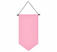 JISADER Display Board Expositor en Forma de Banderín para Pared Fabricado en Poliéster y Madera Organizador de Pines y Piezas de Colección Adecuado para, Rosa, Pequeño