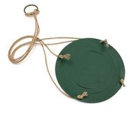 JISADER Maceta Colgante Redonda, Cesta Cuero y Metal, Soporte para Plantas Interior, Diseño Minimalista Verde