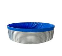 JISADER Piscina Desmontable Redonda, Estanque Acero Galvanizado para Peces, Piscina Circular Acuicultura sobre Suelo, 300 cm Diámetro, Diámetro X Metros * Altura X Metros