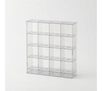 JISADER Vitrina Expositora Metacrilato Transparente para Colecciones portivas, Caja Pared Antipolvo para Béisbol , 16 Compartimentos (340x95x365 mm)