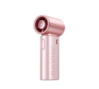 JISULIFE 9S Turbo Power - Ventilador de mano (22 horas de autonomía), batería de 5000 mAh, 5 velocidades, viento de 5 velocidades, tamaño mini de bolsillo, ventilador portátil para viajes