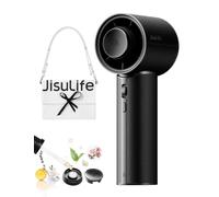 JISULIFE AromaCool - Ventilador con batería de 30 horas, piel sintética | Turbo de 100 velocidades, recargable por USB, ventilador de mano portátil para viajes, al aire libre