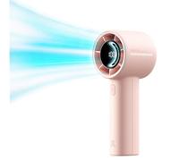 JISULIFE Life10s - Ventilador turbo de mano, 5000 mAh, recargable, portátil, hasta 28 horas de trabajo, 5 velocidades de viento fuerte, mini ventilador personal para viajes, exteriores, camping, playa