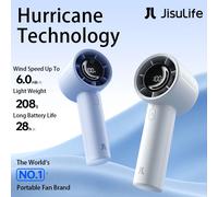 JISULIFE Nuevo Ventilador de Mano Portátil Life10s, Batería de 5000mAh de Larga Duración, 5 Velocidades de Viento, Esencial para el Verano Blue 5000mAh