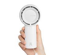 JISULIFE Turbo Ventilador Portátil Recargable de 4000 mAh y 5 velocidades | Mini Personal Ventilador a pilas de 16H para viajes/actividades al aire libre/vacaciones, regalo para mujeres -Blanco