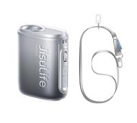 JISULIFE Ventilador de cintura portátil, 100 velocidades, 40000 RPM, Mini ventilador de cuello, 16 h, USB recargable 4500 mAh, pantalla led, ideal para regalos, viajes, niñas y niños-Negro