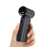 JISULIFE Ventilador portátil de mano, aire de alta velocidad de potencia turbo [12 horas de tiempo máximo de enfriamiento], viento de 5 engranajes, recargable de 3600 mAh, diseño de mini