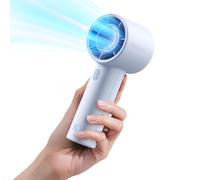 JISULIFE Ventilador portátil de mano, mini recargable de 4000 mAh, hasta 22 horas de refrigeración, viento fuerte de 5 velocidades, ventilador personal USB para viajes, exteriores, camping, playa