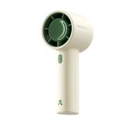 JISULIFE Ventilador turbo de mano, 4000 mAh, recargable, 5 velocidades | Tiempo de funcionamiento máximo de 22 horas, potente flujo de aire, ultra silencioso, con correa para el cuello y calcomanías