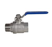JIVTO Válvula de bola de acero inoxidable 1 pulgada BSP,Macho a hembra,Válvula de puerto completo tipo PC de 2 para agua,Petróleo y gas