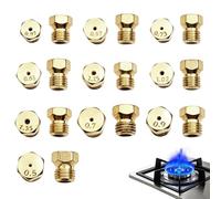 JIXLOUR Estufa de Gas Butano, Regulador Butano y Quemadores Cocina - Juego de 20 Piezas Universales para Placa de y Horno de Butano, Compatible con Cocinas y Placas de Cocción de B