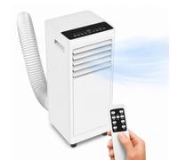 JIYINGHUI Aire Portátil 9000 BTU, Refrigera Deshumidifica Ventila, 1000W, 8-12 m², Mando a Distancia 5 m, Temporizador 24H, Kit de Ventana, Doble Drenaje, para Casa Dormitorio Oficina