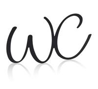 JIZZU Letreros Autoadhesivos para wc, Carteles para Puertas, Adhesivos para Baños, Decoración de Baños Interna y Externa 23 x 12 x 1 cm