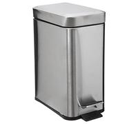 JJA Cubo de Basura Rectangular en Acero Inoxidable Mate.