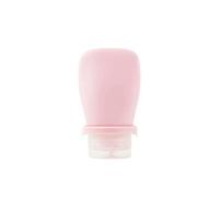 JJDFW - Contenedor portátil de silicona para almacenamiento de cosméticos, loción recargable, a prueba de fugas, tubo de compresión, botella vacía, Rosa claro, 60 ml
