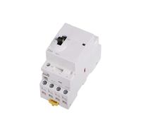 JJHQOKYNA Contactor Modular de CA doméstico 4 Polos, 25 A, 220 V/230 V, 50/60 Hz, for riel DIN, con Interruptor Control Manual, NA o 2, NC(2NO 2NC)