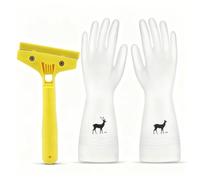 JJIAGOLD - Raspador de suelo profesional con hoja ancha - Herramienta de demolición para quitar pegamento, mortero, pintura y papel pintado - Espátula raspado piso y pared - Incluye guantes de hogar