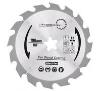 jjw de Alemania HM - Hoja de sierra circular Hanna 190 x 2,6 x 20 Torx Z = 16 WZ para Festo Festool Precisio CS 50, 1 pieza, 4250980691330
