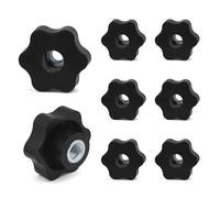 JJWNMLL 8 unidades M10 x 48 mm hexagonal de plástico cabeza estrella, tornillo de estrella, rosca reemplazar estrella mano, tornillo de inicio manual, tornillo de bloqueo mecánico
