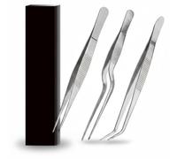 JL Cuisine - Juego de pinzas de cocina - Set de 3 piezas - Acero inoxidable