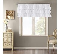 JLA Home INC Anna - Válvula de Volante de algodón de Gran tamaño, Color Blanco, 127 x 45 cm