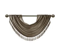 JLA Home INC Elena - Cenefa con Bolsillo para Barra, cenefas de Seda sintética para Ventana, 38 x 46 Pulgadas, Bronce