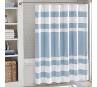 JLA Home INC Madison Park - Cortina de Ducha con Tratamiento 3M, Repelente al Agua y Resistente a Las Manchas, Azul, 108x72