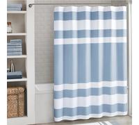 JLA Home INC Madison Park Cortina de Ducha de Tela con diseño de Punto gofre, diseño de Rayas, con 3M Scotchgard, gestión de la Humedad, Cortinas de Ducha Modernas baño, 183 x 213 cm, Color