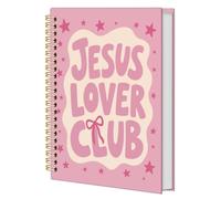 JLZ Cuaderno de estudio con espiral rosa de la Biblia A5 para mujer