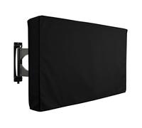 JMORCO Funda TV Exterior Cubierta de TV for Exteriores de 22 a 75 Pulgadas, Cubierta Impermeable a Prueba de Polvo, Funda Oxford 600D, Caja de TV Negra y Beige(Black,36X38inch)